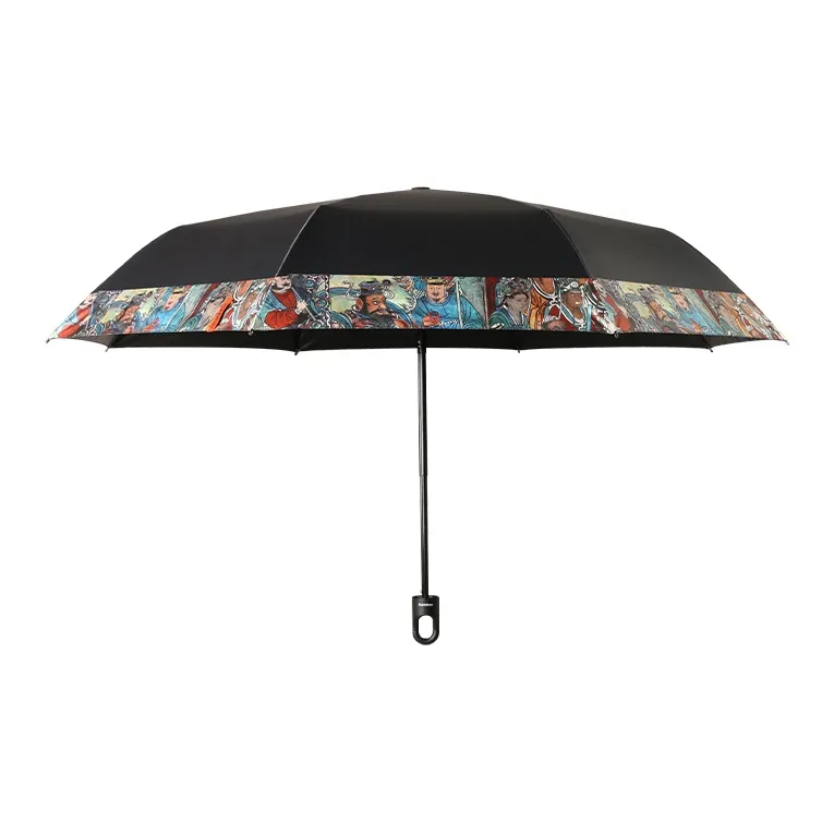 RABBITUU Sun Protection Rebound Automatic Umbrella For Men, Portable & Foldable, Dual Use For Sunny And Rainy Days-4