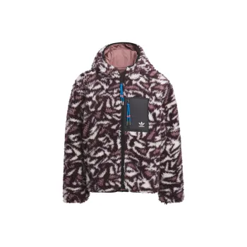 Adidas Originals REVERSIBLE ALLOVER PRINT Jackets Coats Unisex Dark Reddish Purple/Marvelous Oxidized Red