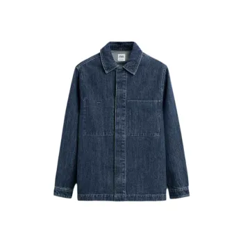 ZARA Denim Jackets Men Blue