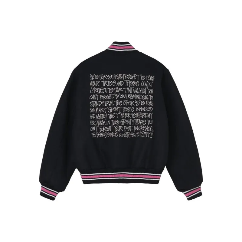 Stussy Baseball Jerseys Unisex Black-0