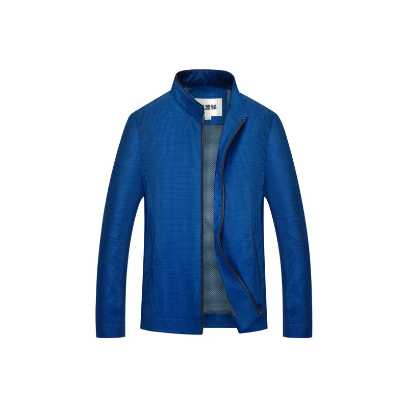 H YXIANG Jackets Men Lake Blue-0