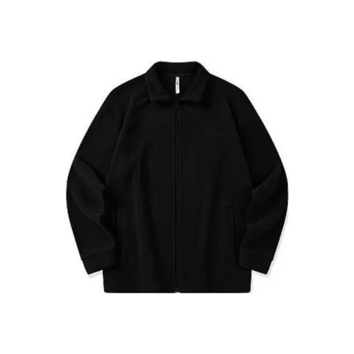 QIAODAN Velvet feel Coat Unisex Black