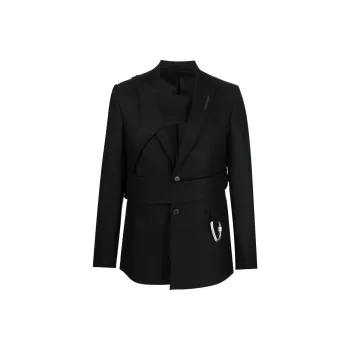 HELIOT EMIL Carabiner detail Striped Blazer