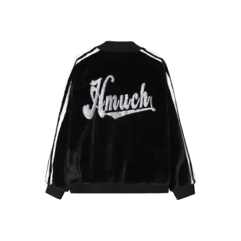TCH Velvet feel Coat Unisex Black