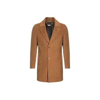 DAVID NAMAN Coats Men Camel