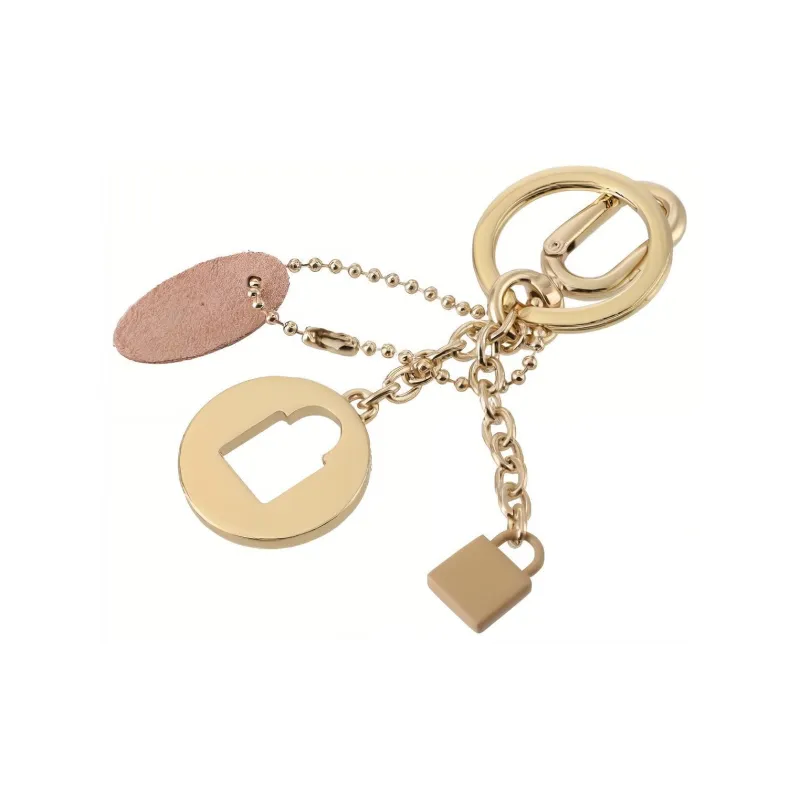 Furla Leather Keychain Bag Accessory Unisex Gold-2