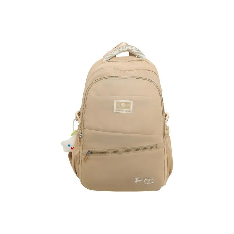 OUZIHUANG Nylon Backpack Regular Unisex Black/Gray/Orange/Purple/Khaki-12