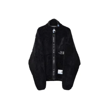 Maison Mihara Yasuhiro Logo Embroidered Zipped Fleece Jacket