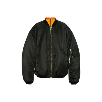 Vetements Zipped Oversized Reversible Bomber Jacket