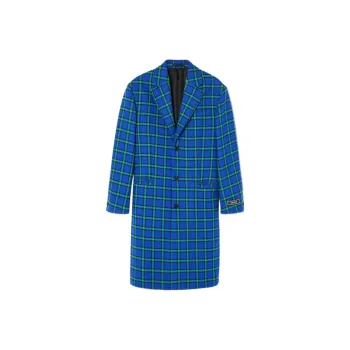 VERSACE Coats Men Blue