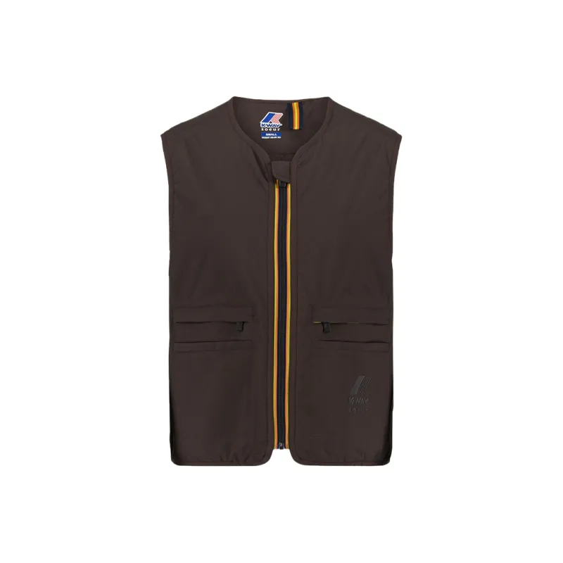 K-WAY LE VRAI 2.1 AMIABLE LARZAC SOEUR Vest Unisex Dark Brown-0