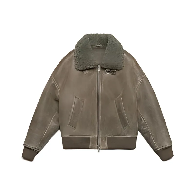 AMIPARIS Paris Zipped Shearling Bomber Jacket-0