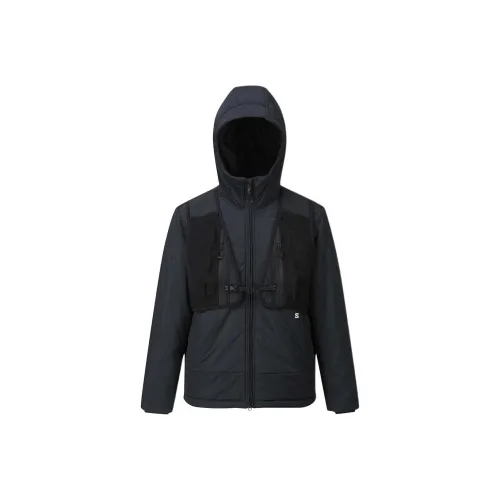 SALOMON UNI FW24 Pinnacle Jackets Coats Men's Marine Black