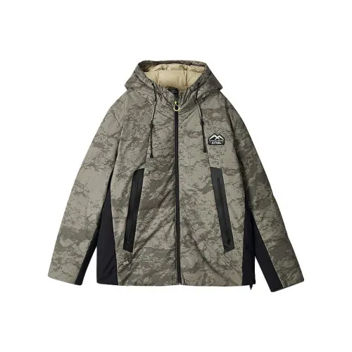 Skechers Sports Life Collection Down Jackets Men Light Khaki Camouflage