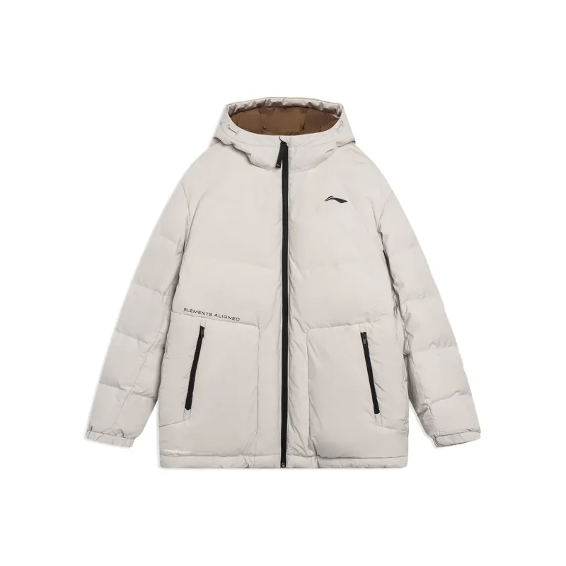 LiNing Fitness Series Down Jacket Men's Bellflower Grey-0
