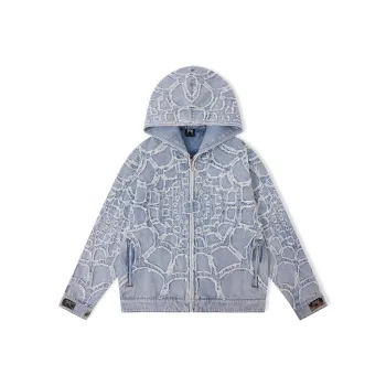 Revenge Denim Jacket Unisex Light Blue