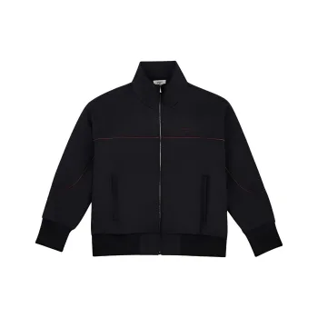 BALLY Stand Collar Fitted Long Sleeved Jackets & Coats Men's Black