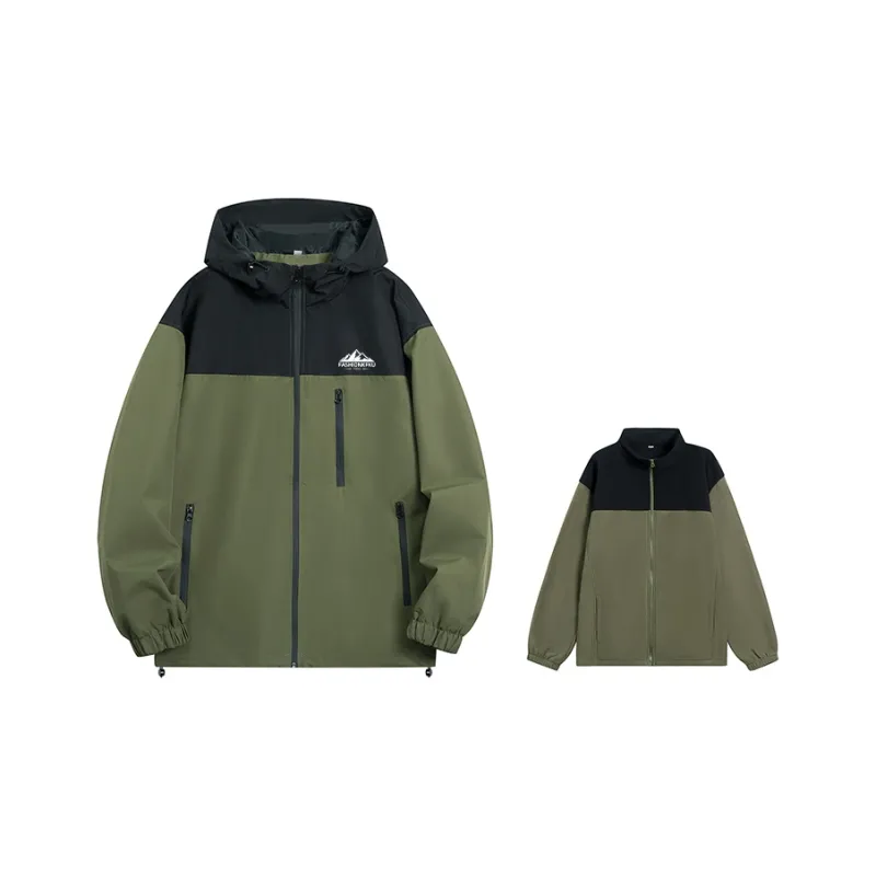 KFKU Water Resistant Windproof Breathable Wear Resistant Windbreaker Coats Unisex-13