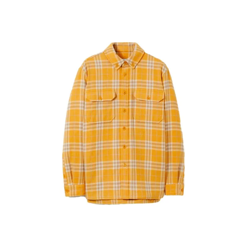 Burberry Check Pattern Buttoned Shirt Jacket-0