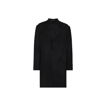 Yohji Yamamoto Graphic-print Longline Shirt Jacket