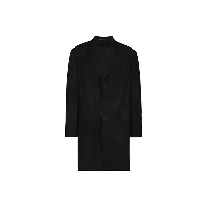 Yohji Yamamoto Graphic-print Longline Shirt Jacket-0