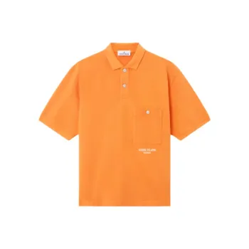 STONE ISLAND Polo Shirts Men Orange