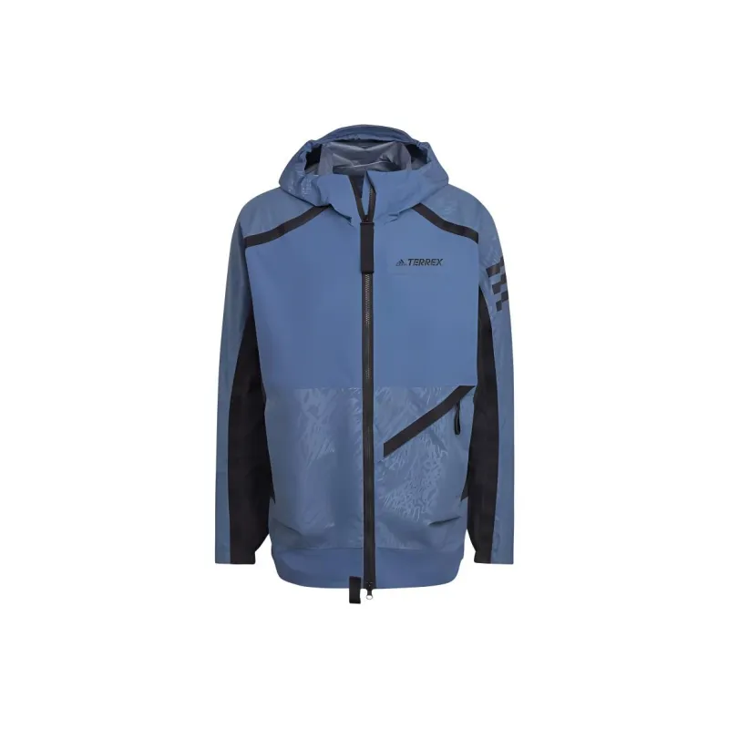 Adidas x TERREX Terre TERREX UTILITAS RAIN JACKET Jackets Coats Men's Magic Steel / Black-0