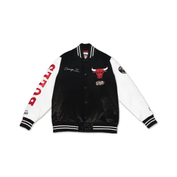 Mitchell & Ness Baseball Jacket Bulls Team Unisex Black White