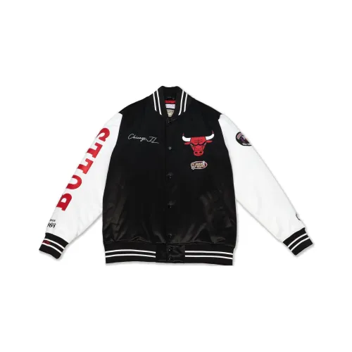 Mitchell & Ness Baseball Jacket Bulls Team Unisex Black White
