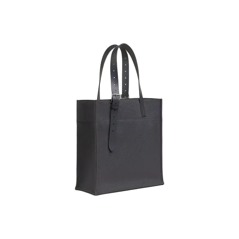 HERMES Etriviere Goeland Canvas And Hunter Cow Leather Tote Bag, Shopping Bag, Shoulder Bag Women's Smoke Gray-1
