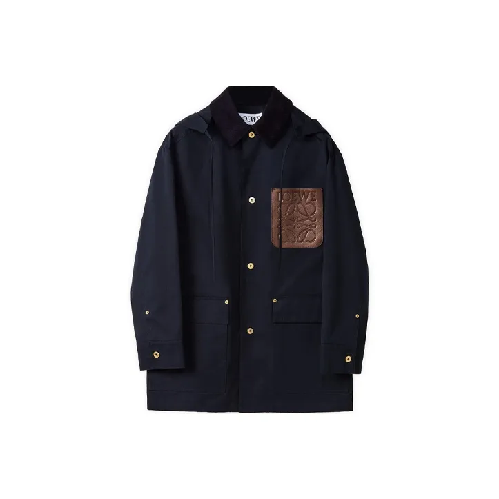 LOEWE FW21 Coats Men's Marine Blue-0