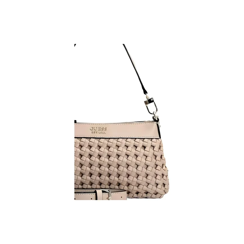GUESS Polyurethane Crossbody Bag Shoulder Bag Women's Beige-3