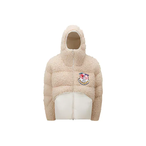 Moncler FW22 Hooded Loose Fit Down Jacket Men's Snowflake White