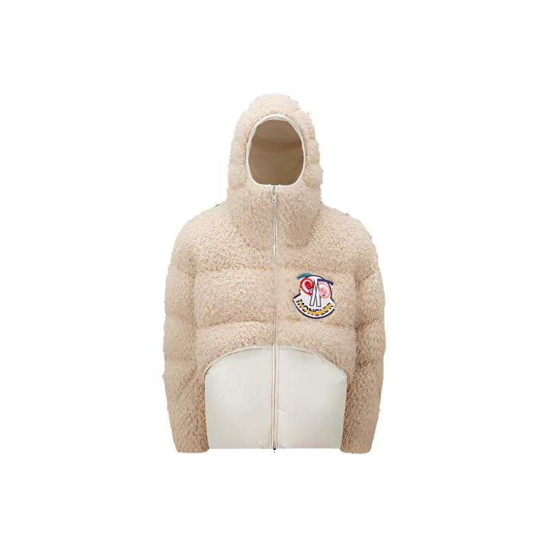 Moncler FW22 Hooded Loose Fit Down Jacket Men's Snowflake White-0