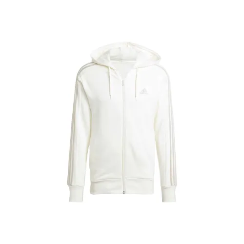 Adidas Free Shipping With AdiClub Essentials French Terry 3 Stripes Full Zip Hoodie