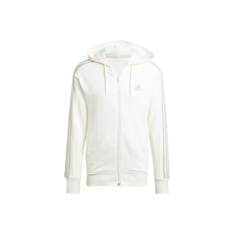 Adidas Essentials French Terry 3 Stripes Full Zip Hoodie-0