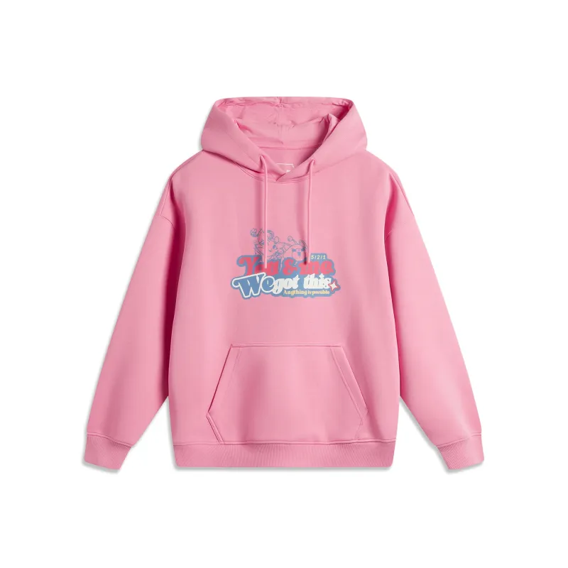 LiNing x YINGXIONGLIANMENGYOUMI LIANMINGKUAN Sports Life Collection Sweatshirt Unisex Fairy Mist Pink-0