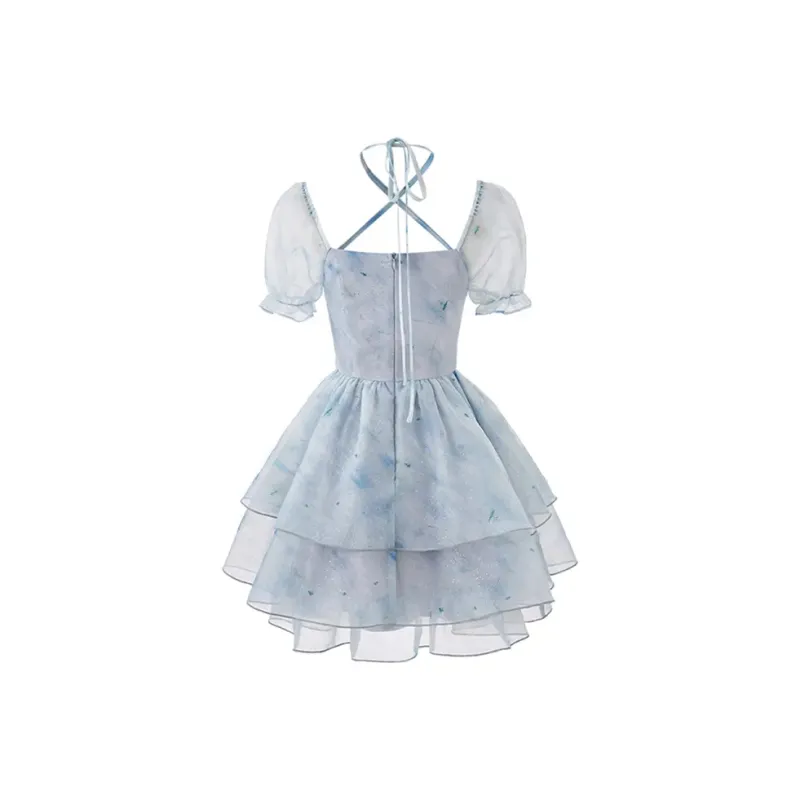 Local Gal Short Sleeved Dress Women's Blue-1