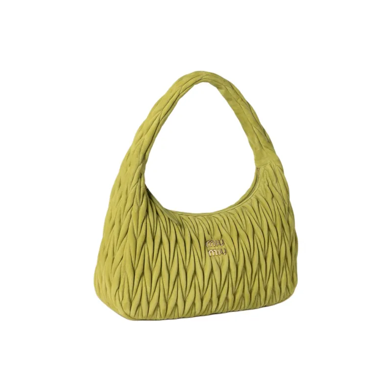 MIU MIU Wander Series Lambskin Handbag Extra Large Women's Ivy Green-1