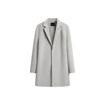 PEACEBIRD MEN Coats Unisex Gray 1 Fitted
