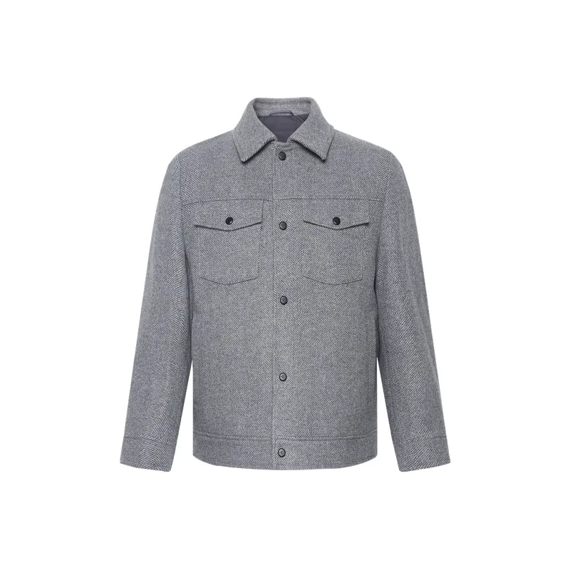 LESS IS MORE Coat Men's Black Gray 23DYR9031S-0