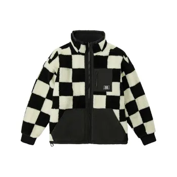 Vans Velvet Jackets Unisex Black White Checkerboard