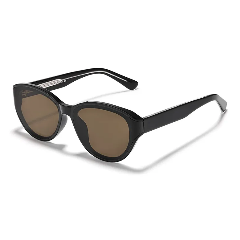 Sagawa TR/Memory Plastic Plate Frame Cat Eye Sunglasses Unisex-4