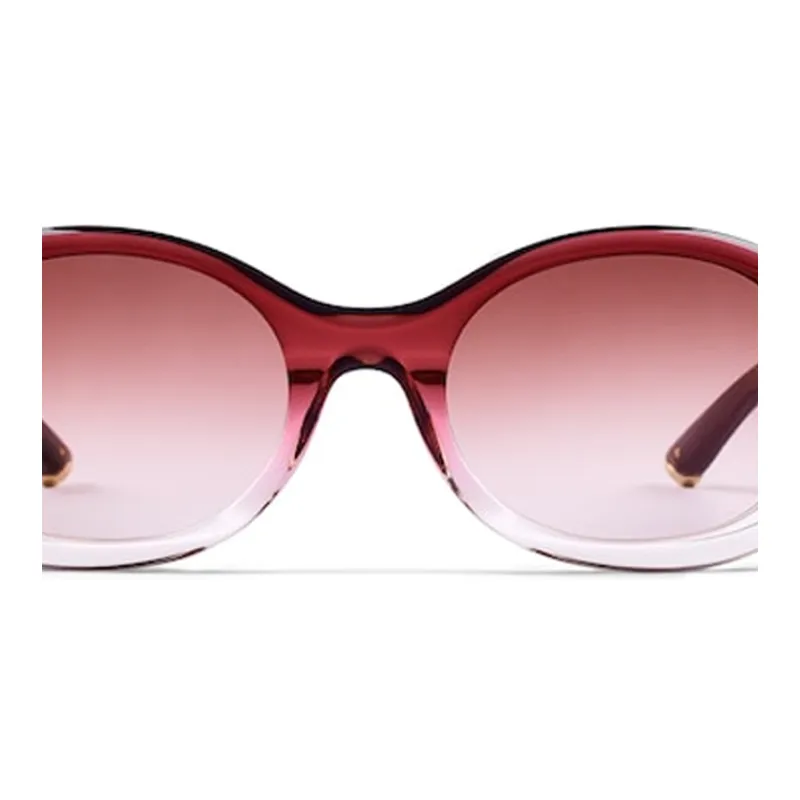 GUCCI Acetate Enamel Metal Oval Sunglasses Unisex Pink-1