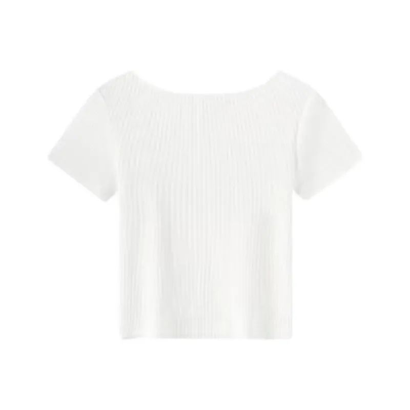 Flowers In Water Set in Sleeve T Shirt Women's-0
