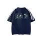 Navy Blue & White Stripes