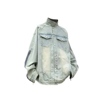 SXSY Denim Jackets Unisex Blue