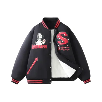 The Simpsons Puffer Jacket Coat Unisex Black