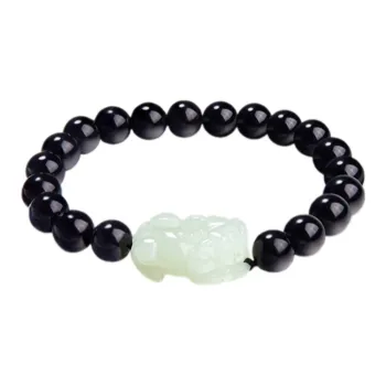 Asia Star Bracelets Pale Greenish White Jade Women's