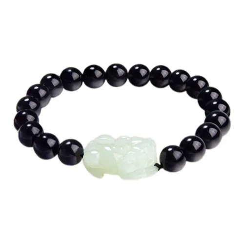 Asia Star Bracelets Pale Greenish White Jade Women's